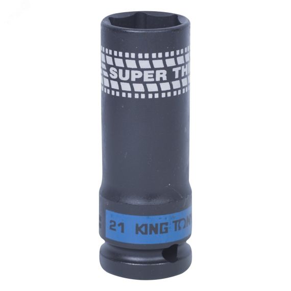 Головка торцевая ударная глубокая 1/2', 21 мм, тонкостенная King Tony 441521M
