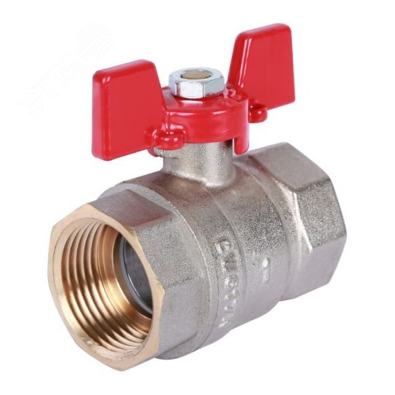Кран шаровой 1 ВН/ВН, ручка бабочка Rommer RBV-0003-0110225