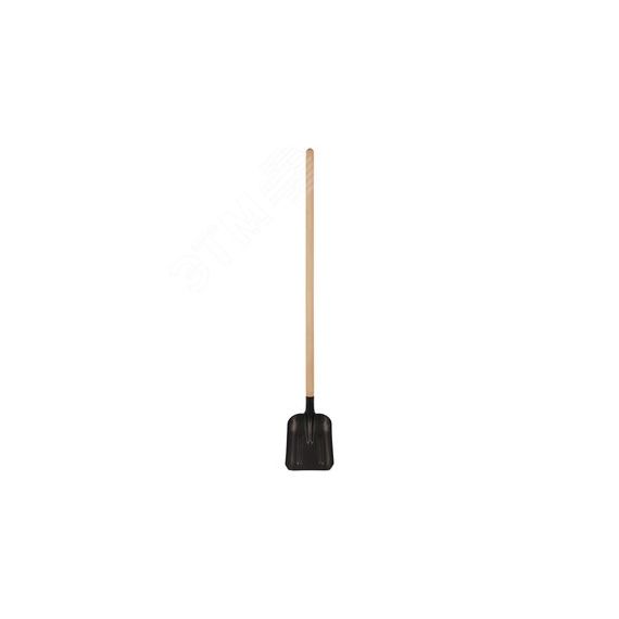 Лопата совковая плоская, с деревянным черенком 225х270х1430 мм КУРС РОС 77217