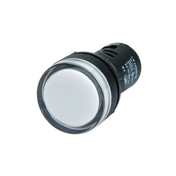 Сигнальный индикатор со встроенным диодом 24В,  белый