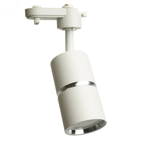 Светильник трековый на шинопровод ДПО GU10 без лампы IP40 белый серебро FERON AL178 48702