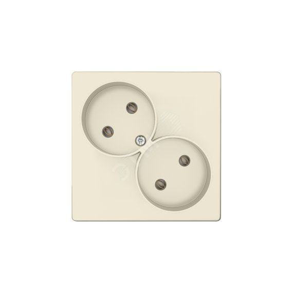 Розетка 2х2К без защитных шторок, слоновая кость Simon 2450457-031
