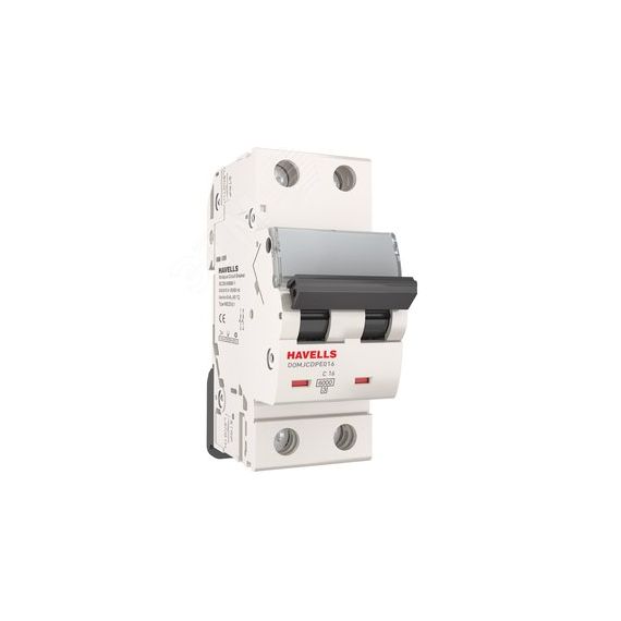 Выключатель автоматический двухполюсный 16A С 6кА D6 Havells 7701596