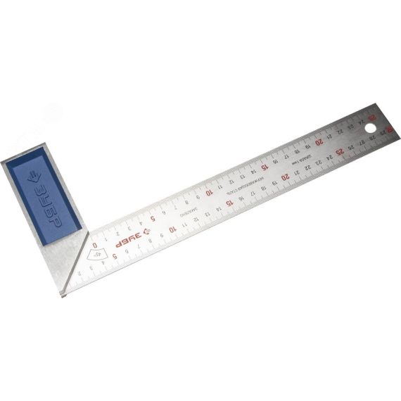 Угольник Профессионал 300 мм усиленный столярный с нержавеющим полотном ЗУБР 34393-30
