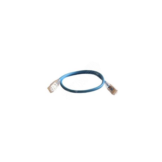 Патч-корд HD RJ 45 категория 6 F/UTP LSZH экранированный 0,5 м голубой LEGRAND 051540