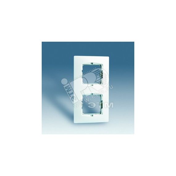 Рамка с суппортом на 4 широкий или 8 узких модулей, без лапок, дюропласт, 298х85мм, белый Simon 27640-65