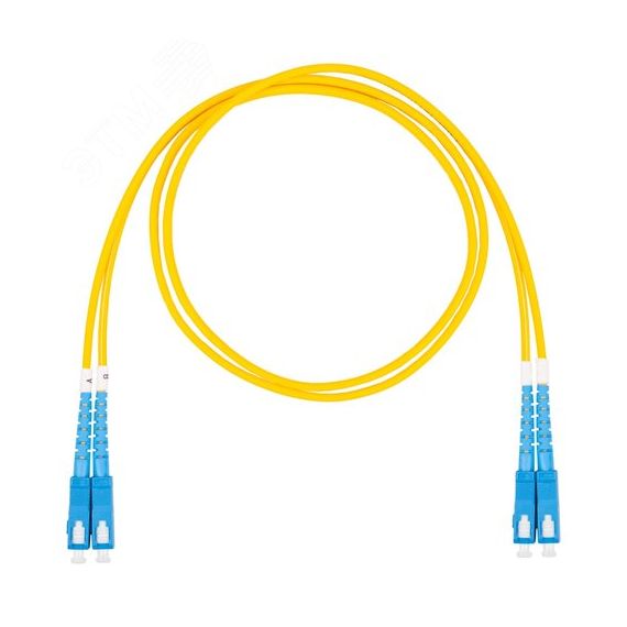 Шнур оптический коммутационный (патч-корд), SC-SC, дуплекс (duplex) OS2, нг(А)-HF, желтый, 15 м Datarex DR-221148