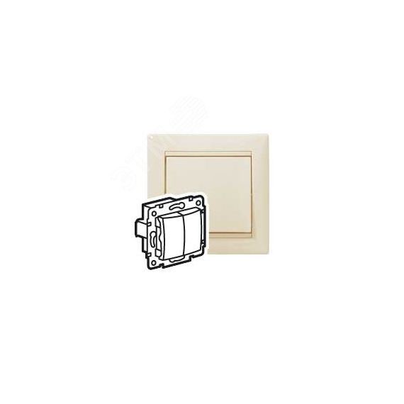 VALENA Выключатель двухклавишный в рамку слоновая кость Daccord/Legrand 695605