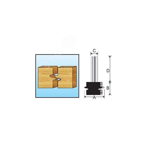 Фреза пазо-шиповая 41,48х25,4х12х50х2Т Makita D-12005