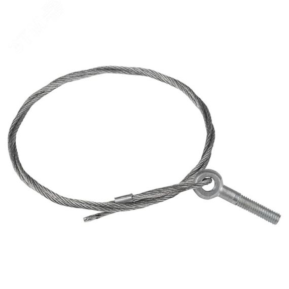 Трос стальной с рым-болтом М6 L=10м (2мм) EKF trrbm6-10
