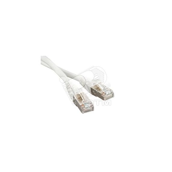 Патч-корд F/UTP экранированный категория 5е LSZH белый (3м) Hyperline 230107