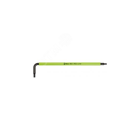 Ключ Г-образный 950 SPKL Multicolour с шаром 3/32 x 112 мм WERA WE-022631