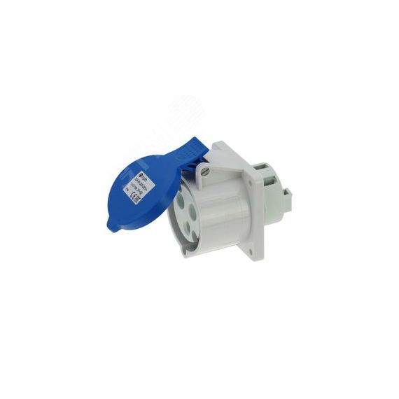 Розетка встраиваемая 32A/230V/1P+N+E/IP44, фланец 75x75 INPIN CA1395