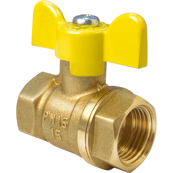 Кран шаровой для газа 11Б27фтМ 1' ВВ ручка бабочка VALFEX VF.277.LB3.100