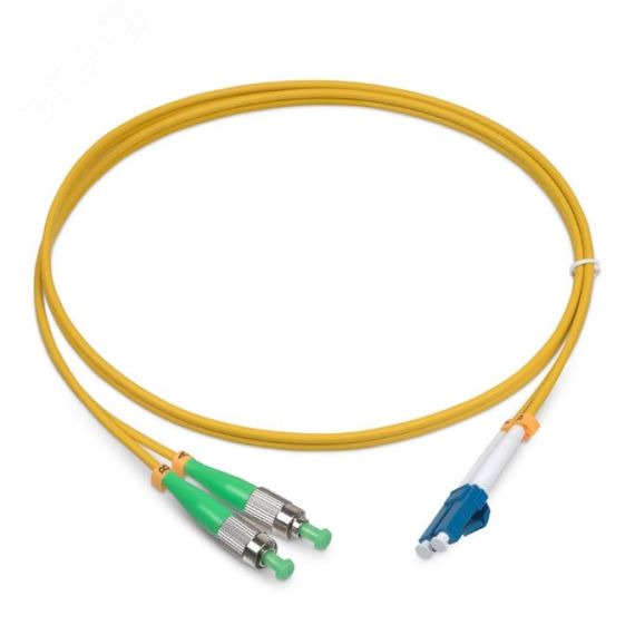 Шнур оптический duplex 15м FC/APC-LC/UPC 9/125 sm LSZH Cabeus FOP(d)-9-FC/APC-LC/UPC-15m