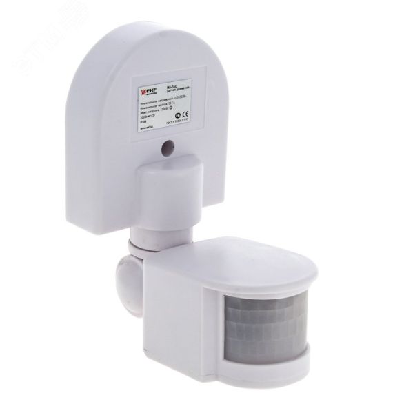 Датчик движения ИК настенный 1200Вт 180гр. до 12м IP44 MS-16C PROxima EKF dd-ms-16C