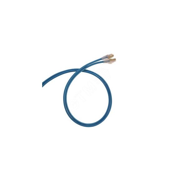 Патч-корд HD RJ 45 категория 6 F/UTP LSZH экранированный 1 м голубой LEGRAND 051541