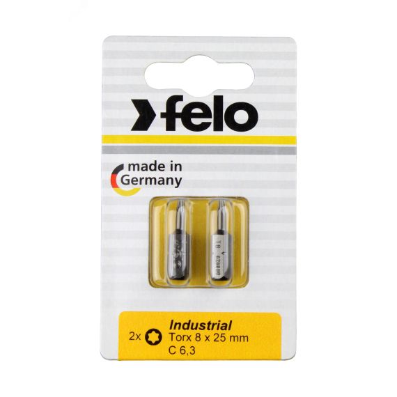 Бита серии Industrial TX 8х25, 2шт на блистере Felo 02608036