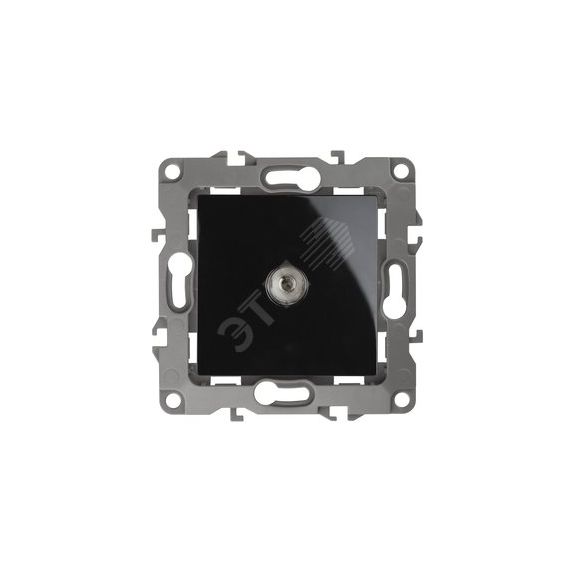 Розетка TV проходная, Эра12, чёрный, 12-3102-06 ЭРА Б0027436