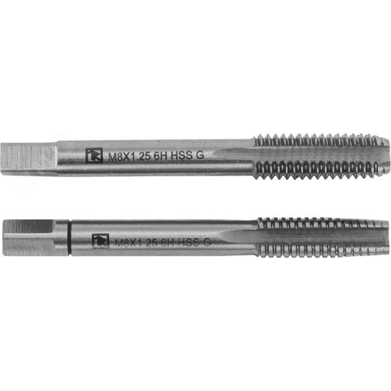 Метчики T-COMBO двухпроходные ручные универсальные М10х1.5, HSS-G, 2 шт. Thorvik MT1015S2