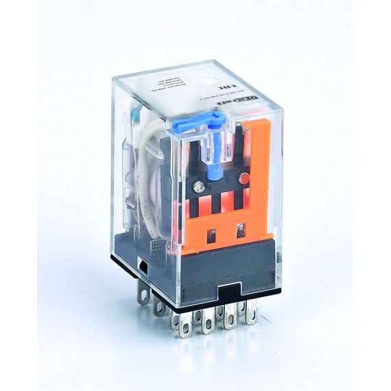 Промежуточное реле 4 конт. с LED инд. и TEST функ. 3А 220В DC ПР-102 SE (Dekraft) 23815DEK