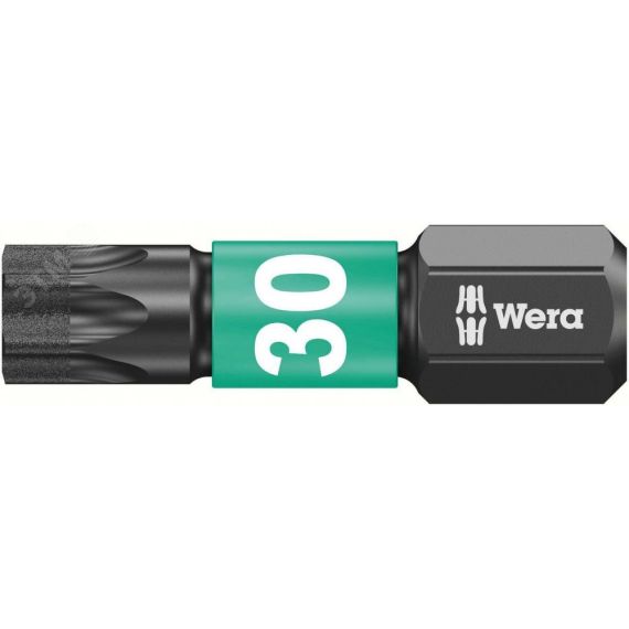 Бита ударная 867/1 IMP DC Impaktor TORX алмазное покрытие хвостовик 1/4 C 6.3 TX 30 x 25 мм WERA WE-057626