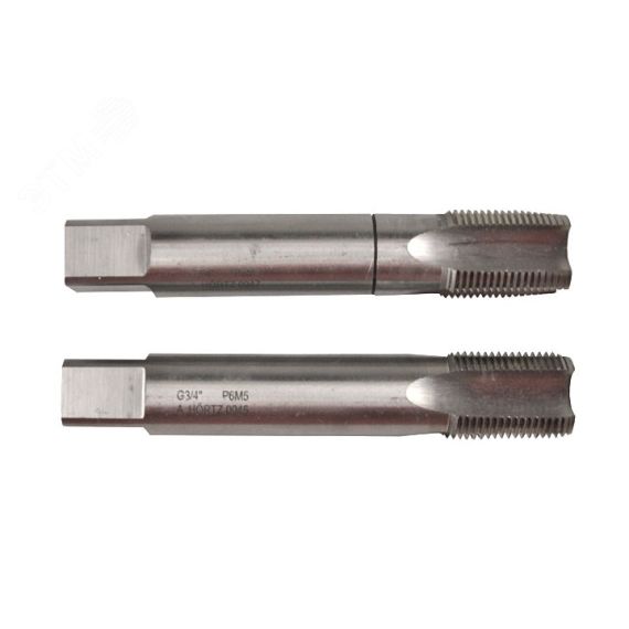 Метчик G1/8'' машинно-ручной комплект 2 шт., марка стали - Р6М5 Hortz 203807