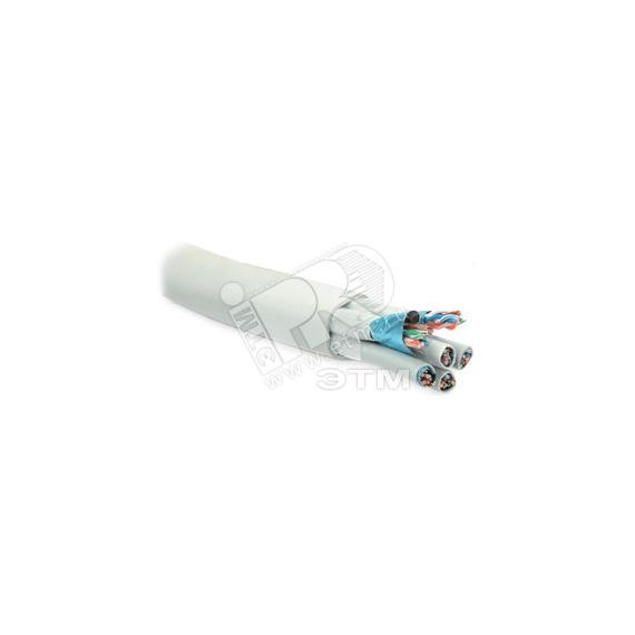 Витая пара. экранированная F/UTP. категория 5. 24 пары (4 пары (24 AWG)х6). одножильный (solid). каждый 4х парник: экран - фольга и LSZH оболочка. LSZ Hyperline 46323