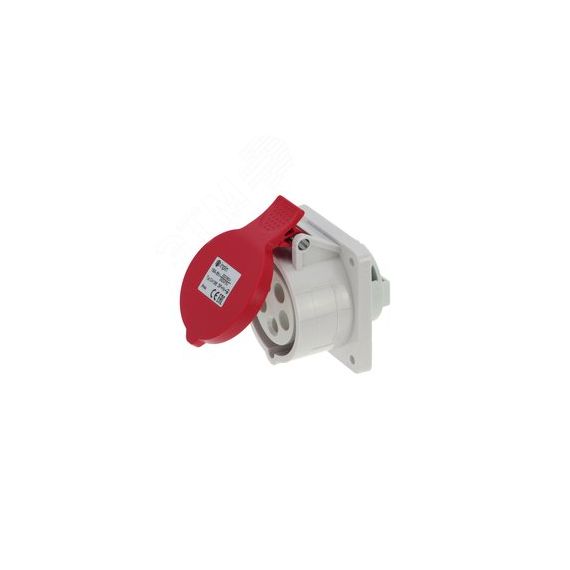Розетка встраиваемая 16A/400V/3P+N+E/IP44, фланец 75x75 INPIN CA1385