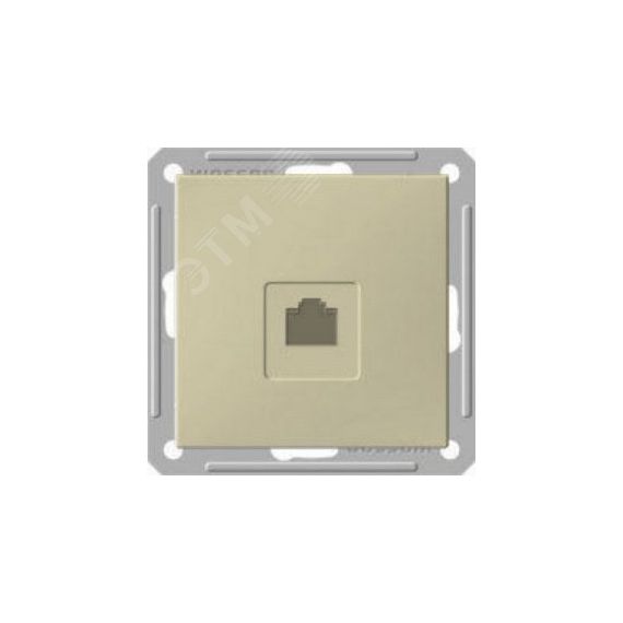 W59 Розетка компьютерная скрытая в рамку бежевая SE (Systeme) RSI-152K5E-2-86