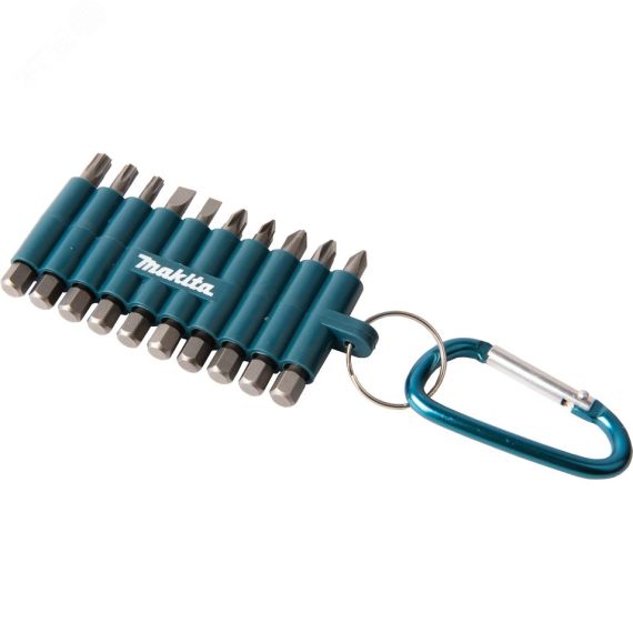 Набор насадок бит 10 шт. подвесной (в резиновом холдере с карабином) Makita D-65028