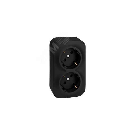 Розеточный блок двойной (розетка двойная) с       заземлением -Legrand Quteo - с предварительным    подключением со шторками IP20 16А 250В винтовые    Daccord/Legrand 782475