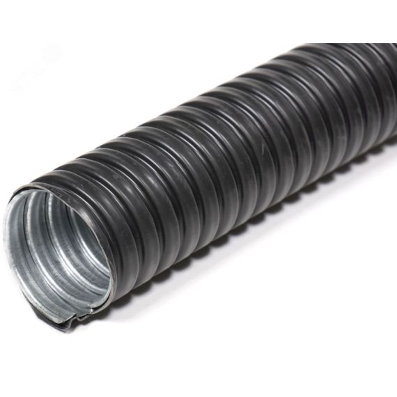 Металлорукав в ПВХ изоляции морозостойкий 60 (10  м/уп.) черный УХЛ1 ЗЭТА Новосибирск zeta42321