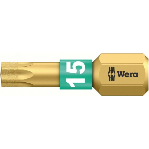 Бита биторсионная 867/1 BDC TORX алмазное покрытие хвостовик 1/4 C 6.3 TX 15 x 25 мм WERA WE-066102