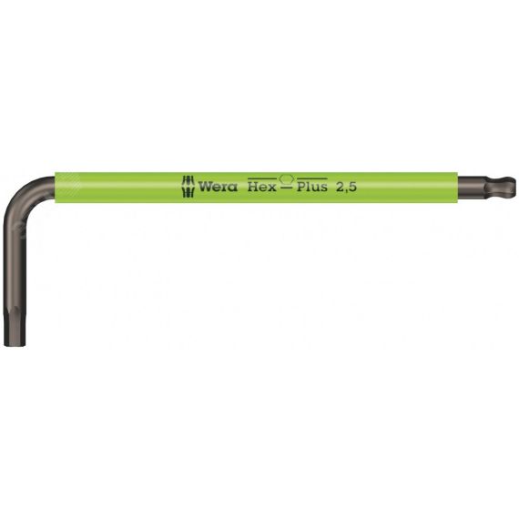 Ключ Г-образный 950 SPKS Multicolour с шаром 2.5 x 63 мм WERA WE-022671