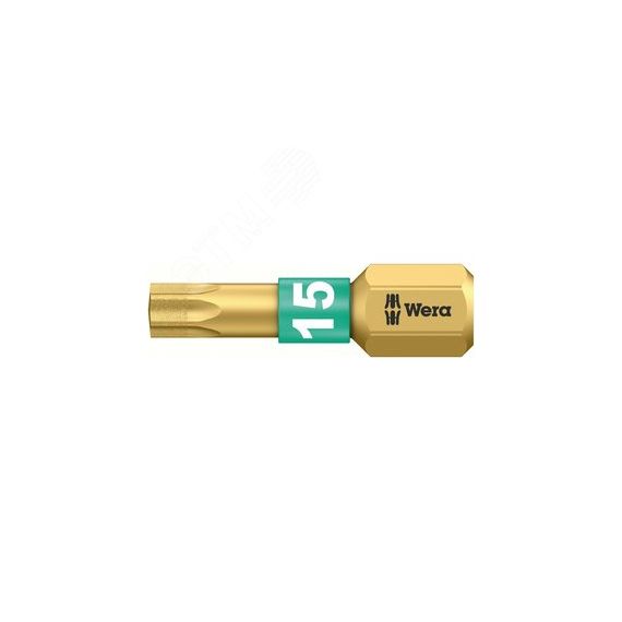 Бита биторсионная 867/1 BDC TORX алмазное покрытие хвостовик 1/4 C 6.3 TX 15 x 25 мм WERA WE-066102