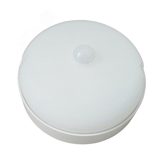 Светильник светодиодный влагозащищенный с датчиком движения КругULW-Q216 12W/4000К SENSOR IP65 WHITE  Белый свет (4000K) Диаметр 135 мм Корпус белый Т Uniel UL-00008489
