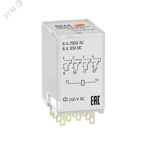 Реле промежуточное OptiRel G RP55-34-12D-6-CO/TILD КЭАЗ 281124
