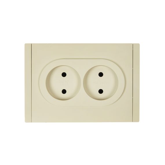 FORTE&PIANO Розетка 2-местная без заземления без защитных шторок безвинтовое крепление 10А FP426 ваниль IEK FORTE&PIANO Розетка 2-местная без заземления без защитных шторок безвинтовое крепление 10А FP426 ваниль IEK