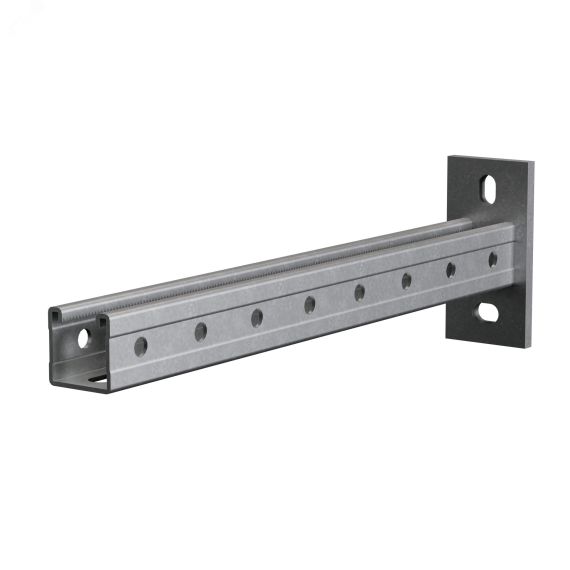 Страт-консоль одиночная усиленная 41х41 L100 s:2,5 мм (тройная перфорация) HD КМ-профиль LO41276