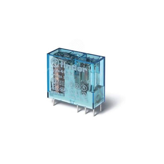Реле электромеханическое универсальное миниатюрное, монтаж на печатную плату или в розетку, выводы с шагом 5мм, 2CO 8A, контакты AgNi, катушка 120В AC FINDER 40.52.8.120.0001PAC