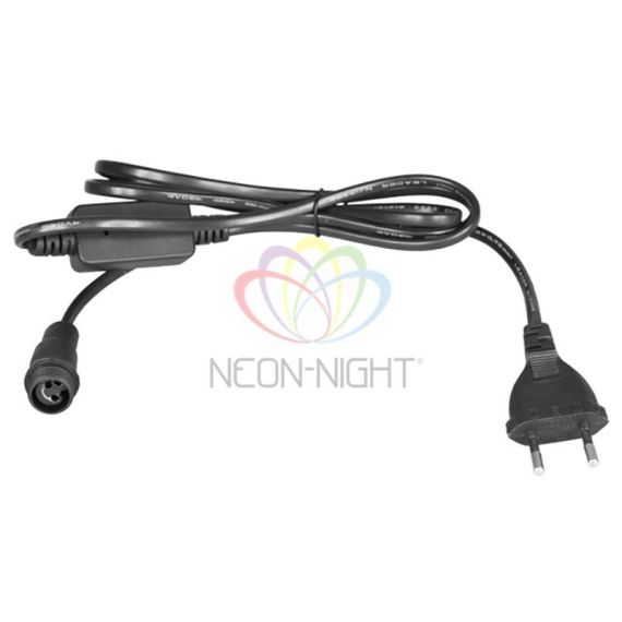 Комплект подключения уличных для гирлянд 230В / 4А, провод черный, IP65 Neon-Night 303-500