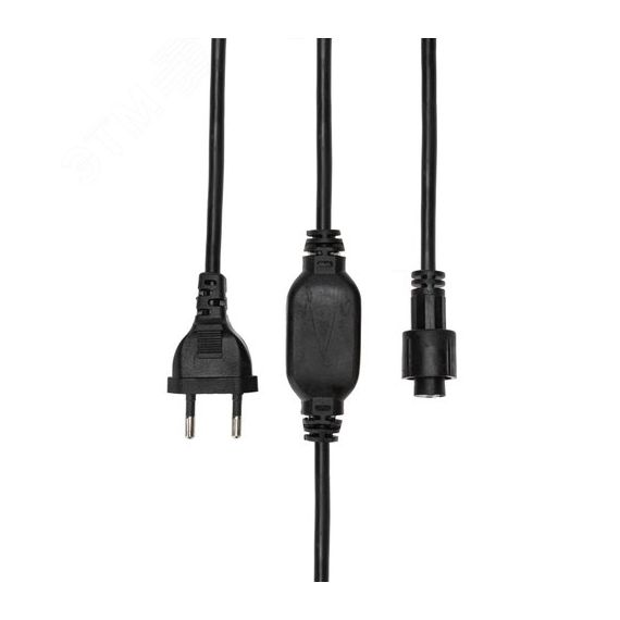 Комплект подключения уличных для гирлянд 230В / 4А, провод черный, IP65 Neon-Night 303-500