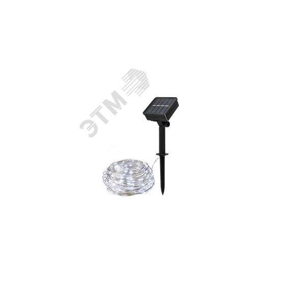 Солнечная светодиодная гирлянда SLR-G03-100W нить, хол. бел. 100 LED ФАZА JazzWay 5033313