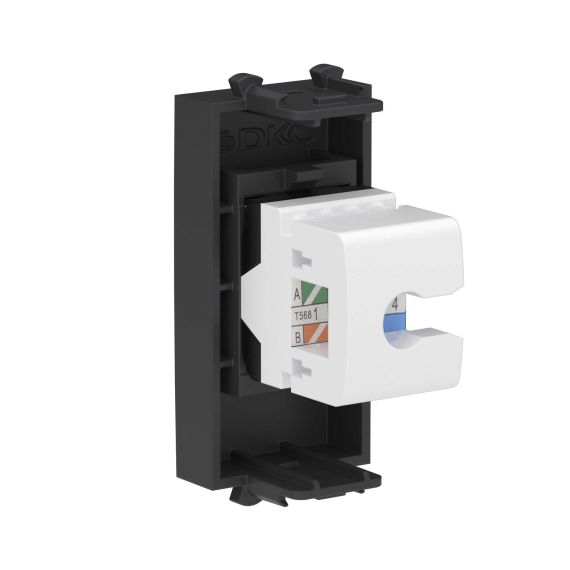 Компьютерная розетка RJ-45 без шторки модульная, кат.5е, "Avanti", "Черный матовый", 1 модуль Компьютерная розетка RJ-45 без шторки модульная, кат.5е, "Avanti", "Черный матовый", 1 модуль