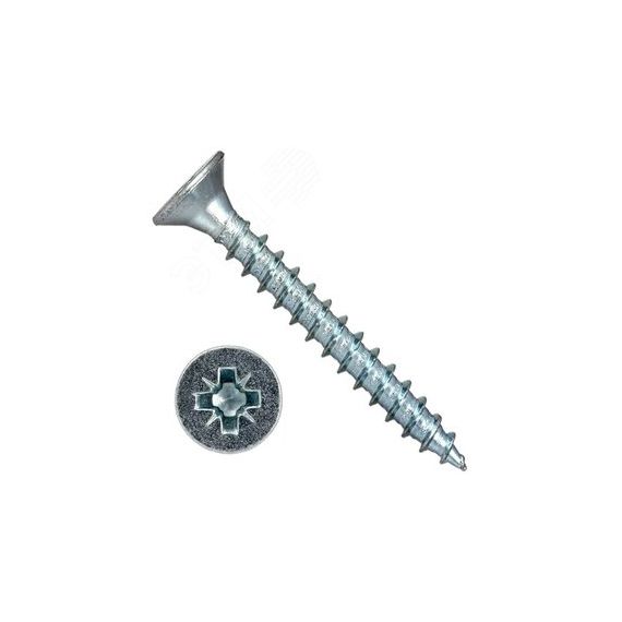 Шуруп универсальный 3,5х20 потайная головка, остроконечный, оцинкованный (1000шт) ХВАТ 20220-7