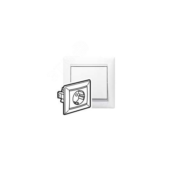 VALENA Розетка с заземлением в сборе винтовые зажимы белая Daccord/Legrand 774423