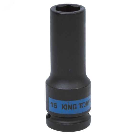 Головка торцевая ударная глубокая шестигранная 1/2', 15 мм King Tony 443515M