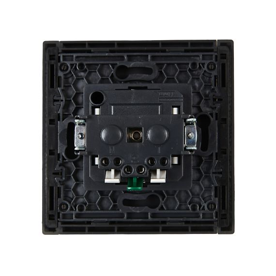 FORTE&PIANO Розетка 1-местная с заземлением без защитных шторок безвинтовое крепление 16А FP314 серый IEK