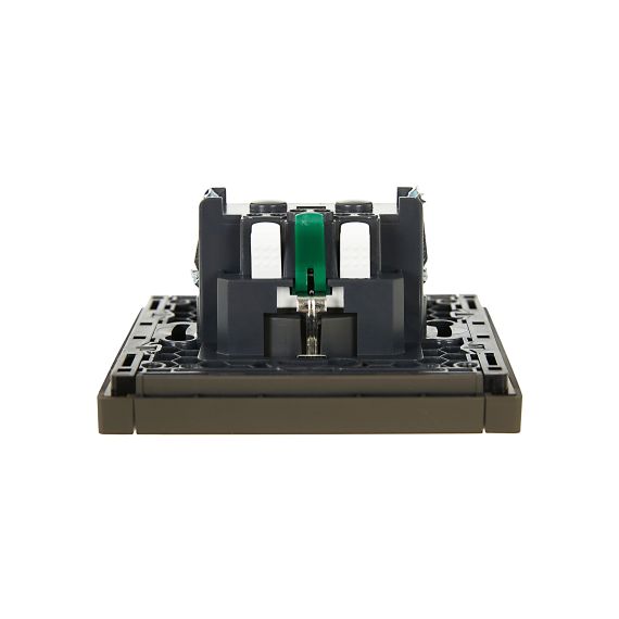 FORTE&PIANO Розетка 1-местная с заземлением без защитных шторок безвинтовое крепление 16А FP314 серый IEK